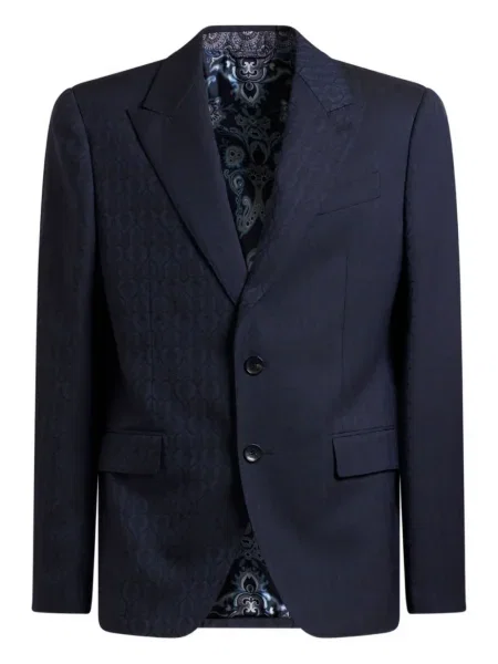 Sacou Etro de lână albastru