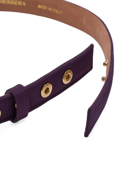 Curea Carolina Herrera cu funde de mătase violet