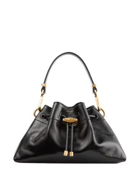 Geantă Jimmy Choo din piele cu cordon negru
