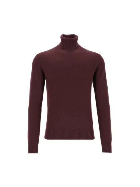 Sweter z golfem Emporio Armani do golfa brązowy