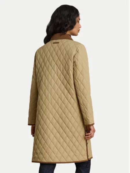 LAUREN RALPH LAUREN Demisezoninė striukė Crested Quilt smėlio