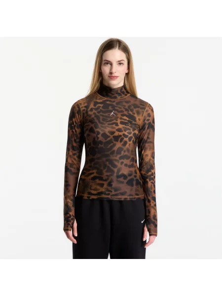 T-shirt Jordan Flight Long-Sleeve Mesh Top Lt British Tan M hnedá