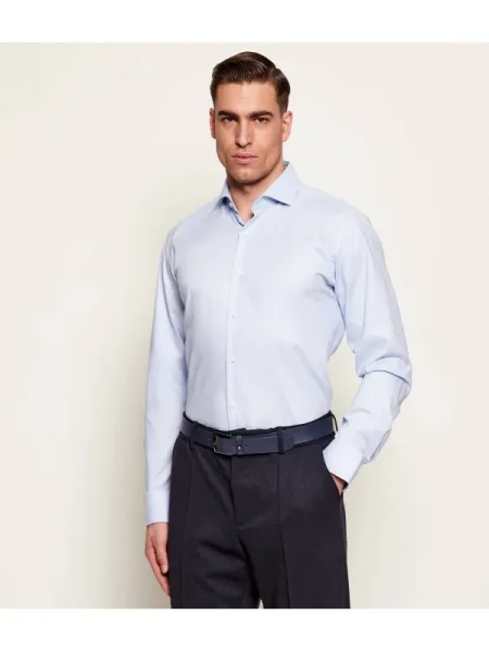 BOSS BLACK Cămașă | regular fit | stretch negru