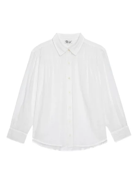 Długa koszula The Great. z długim rękawem biała