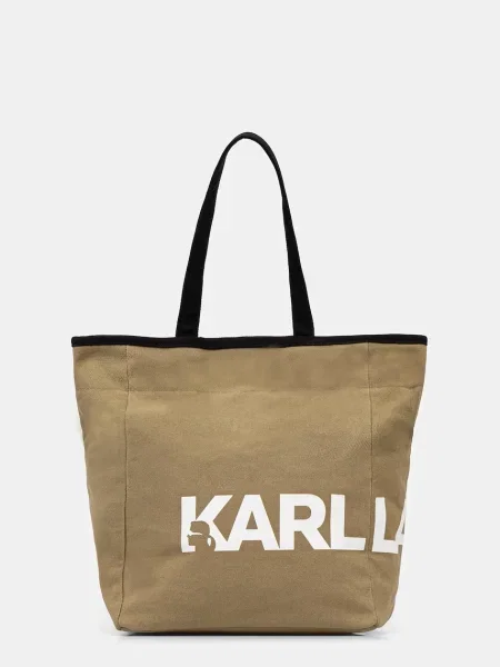 Kabelka Karl Lagerfeld s autogramom zelená