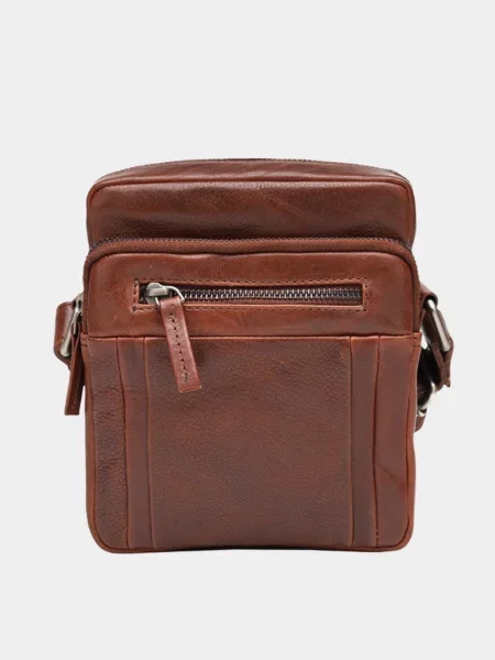 Кожаная сумка через плечо Ricco Grande коричневая