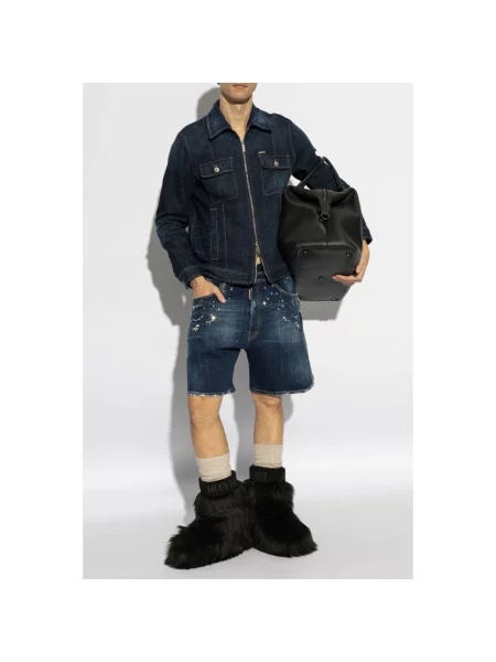 Kurtka jeansowa Dsquared2 niebieska