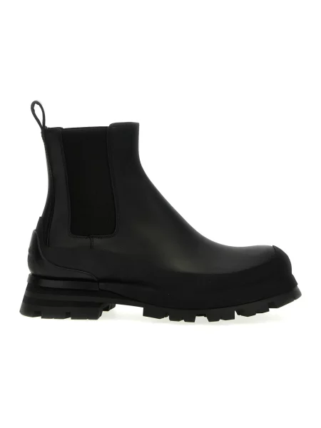 Sztyblety Alexander Mcqueen skórzane czarne