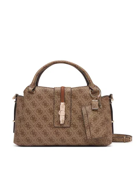 Guess Дамска чанта Yvonne Logo кафяв