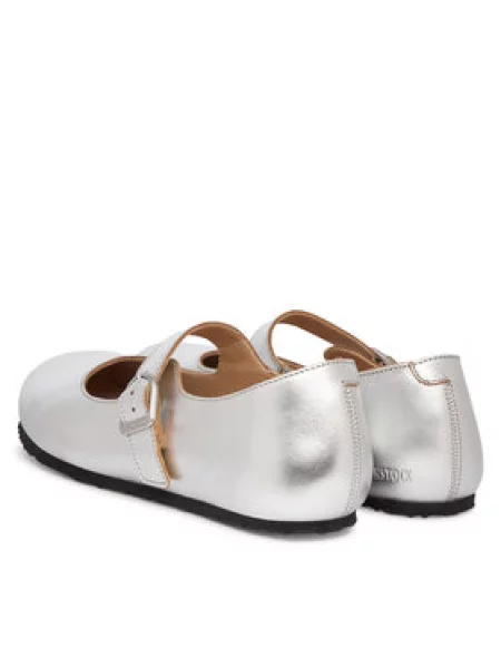 Baleríny Birkenstock Santa Clarita stříbrná