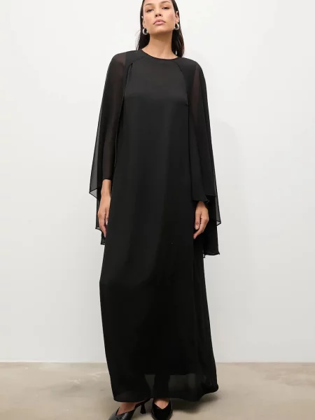 Haljina Answear.LAB maxi ravna crna