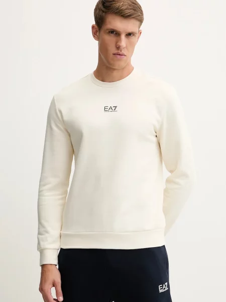 Emporio Armani melegítőfelső férfi pamuttal bézs