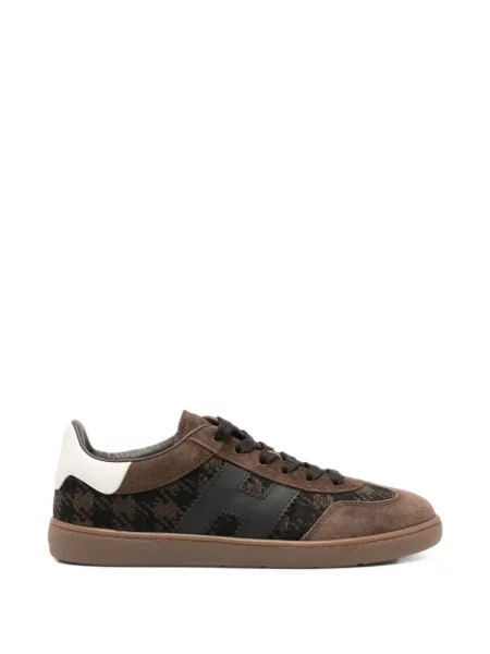 Sneakerși Hogan din piele de căprioară cu model pepito maro