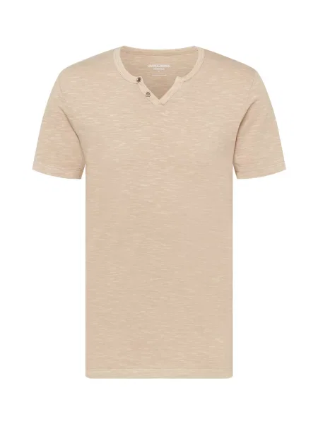 JACK & JONES Tricou SPLIT amestecat bej