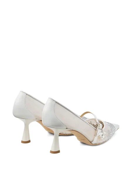 Pantofi cu toc Jimmy Choo plasă alb