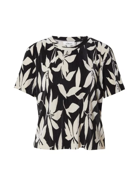 S.Oliver Tricou ecru negru