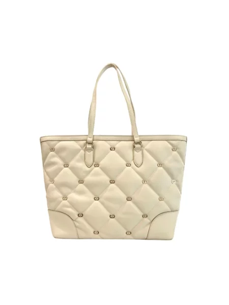 Lniana torebka Twinset różowa