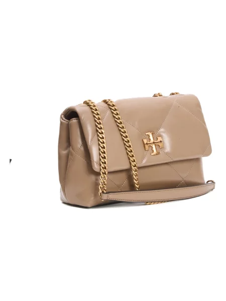 Torebka crossbody Tory Burch skórzana biznesowa beżowa