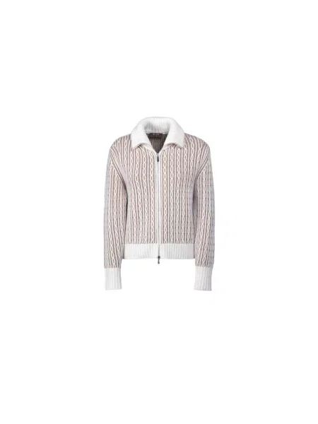 Sweter Moorer wełniany beżowy