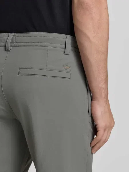 Chinosy o kroju straight tapered fit z pasem z tunelem model ‘CHINO’ Boss Orange szare