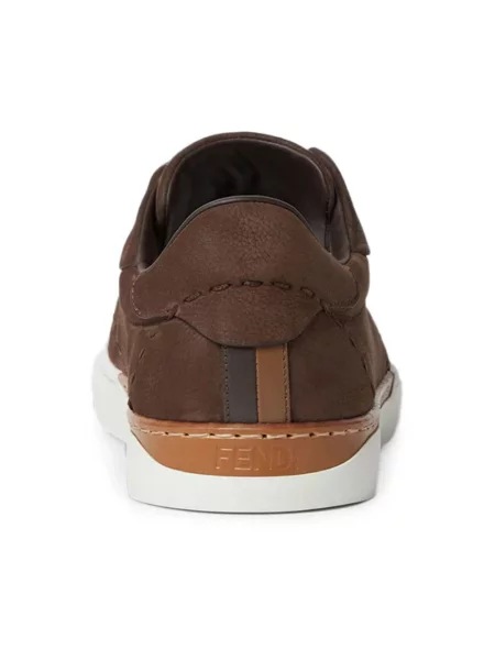 Sneakersy Fendi skórzane brązowe