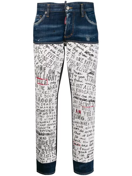 Blugi Dsquared2 cu imagine albastru