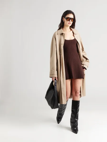 HOLLISTER Rochie tricotat castaniu