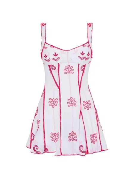 Rochie mini Charo Ruiz Ibiza din dantelă alb