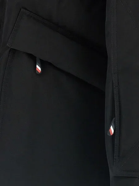 Geacă cu puf Moncler Grenoble cu glugă negru