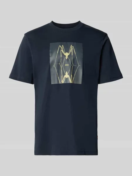 BOSS Orange t-shirt niebieska