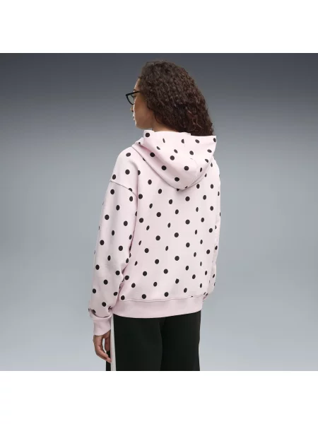 PUMA luÅºna bluza z kapturem w groszki OdzieÅ¼ RÃ³Å¼owy S różowa