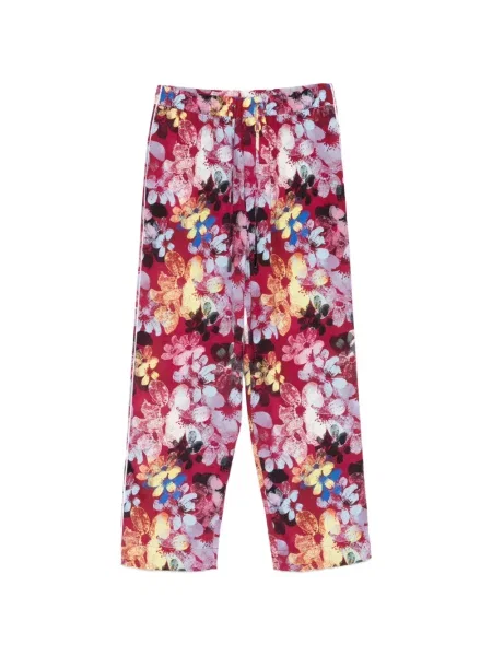 Pantaloni Iceberg cu model floral roșu