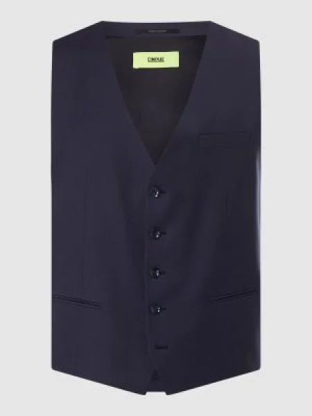 Kamizelka z dodatkiem żywej wełny model ‘Cicastello’ Cinque granatowa