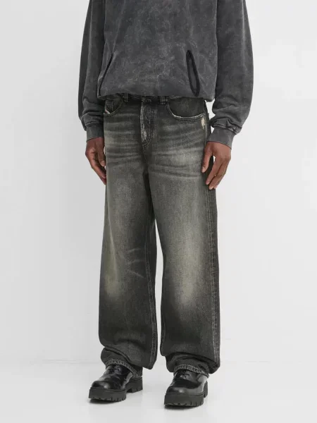 Широкі джинси Diesel чорний