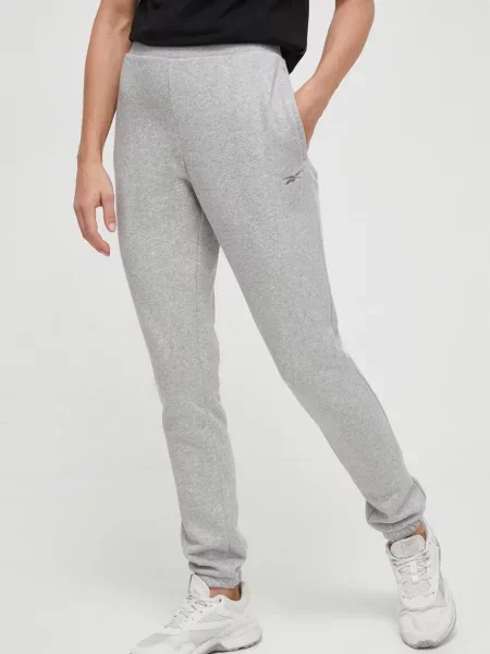 Reebok spodnie dresowe LUX COLLECTION szare