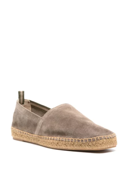 Zomšinės espadrilės Castañer pinti pilka
