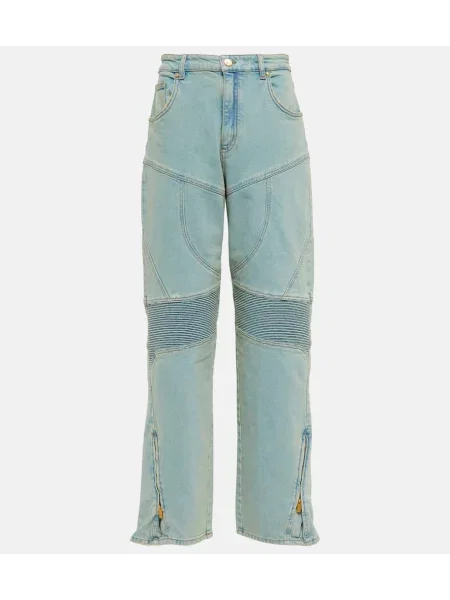 Blugi Blumarine cu talie înaltă albastru