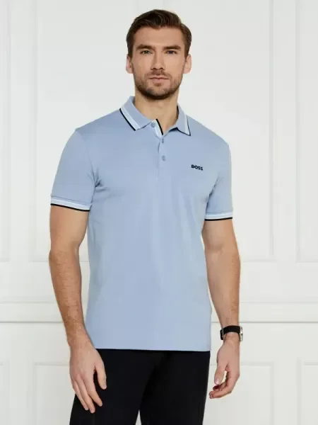 BOSS GREEN Polo Paddy albastru