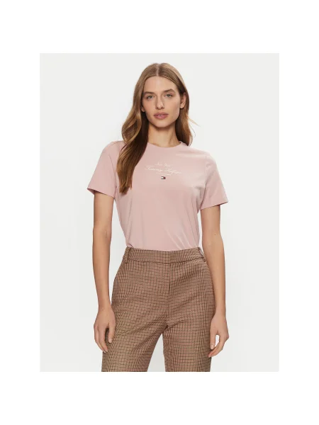 Tommy Hilfiger Póló Regular Fit rózsaszín