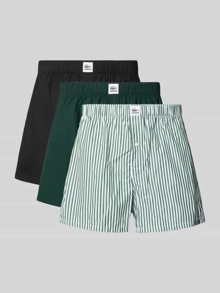 Bokserki w zestawie 3 szt. z naszywką z logo Lacoste zielone