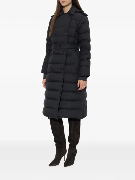 Cu centură palton Burberry negru