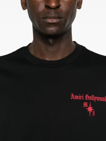 Tricou Amiri cu imagine negru