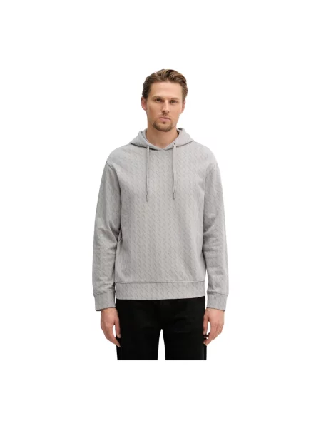 Bluza z kapturem Armani Exchange z kapturem szara