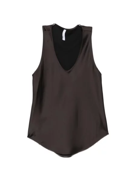 Top Imperial din satin maro
