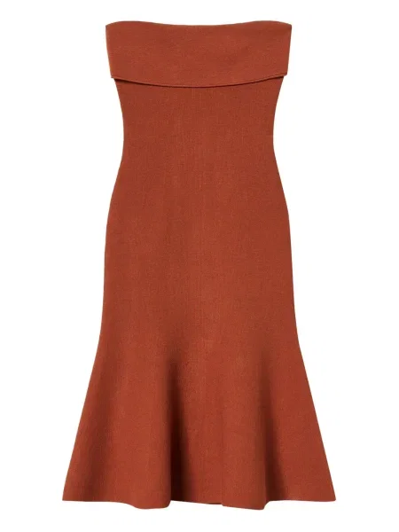 Rochie midi Twinset până la genunchi de costum maro