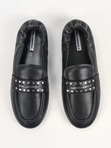 Кожаные мокасины Karl Lagerfeld черные