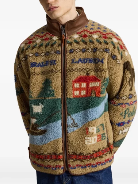 Флийс полар Polo Ralph Lauren с принт зелено