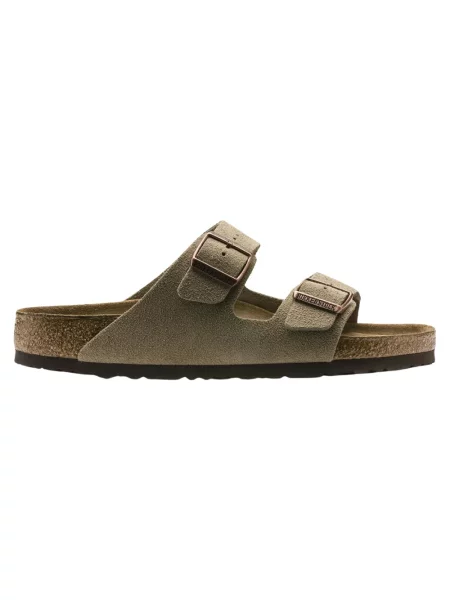 Sandały Birkenstock skórzane beżowe