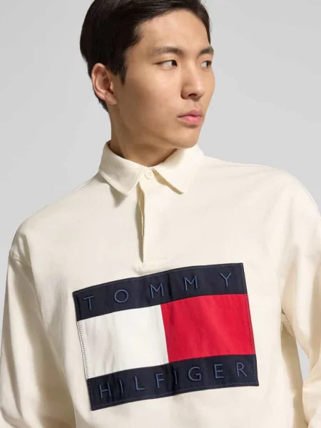 Bluza o kroju regular fit z czystej bawełny Tommy Hilfiger biała