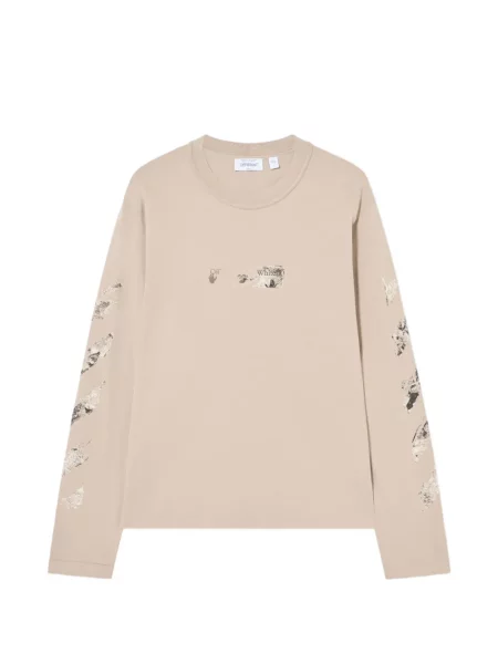 Lung tricou Off-white alb